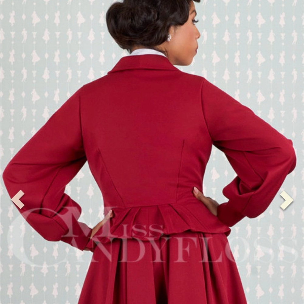 Miss Candyfloss Red Natasha Rose Blazer - Picture 3 of 4
